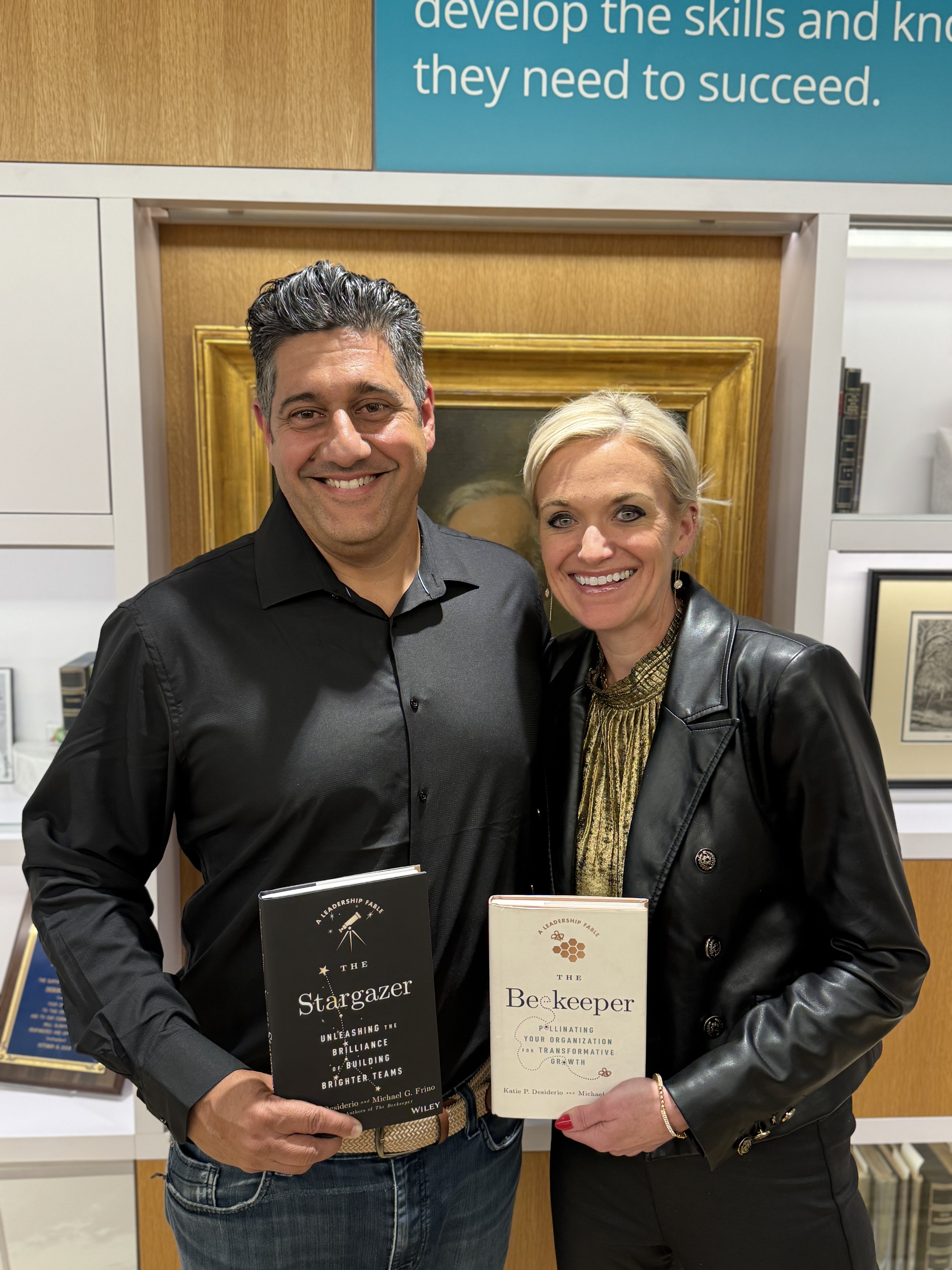 Michael and Katie with books
